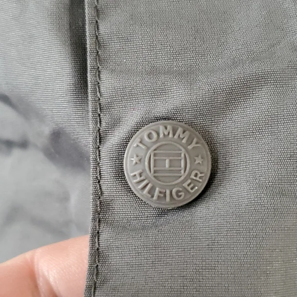 Tommy Hilfiger Gray Nylon Jacket Size XL Vintage - Picture 3 of 10
